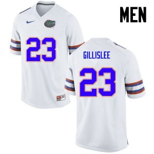 Men's Florida Gators #23 Mike Gillislee NCAA Nike White Authentic Stitched College Football Jersey BKG3562NL